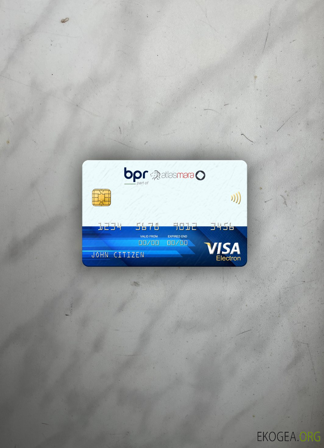 Rwanda BPR banque visa carte électronique photolook recto